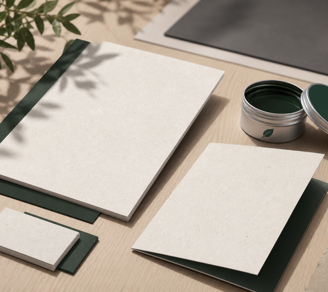Generic soy-based ink and sustainable corporate print materials