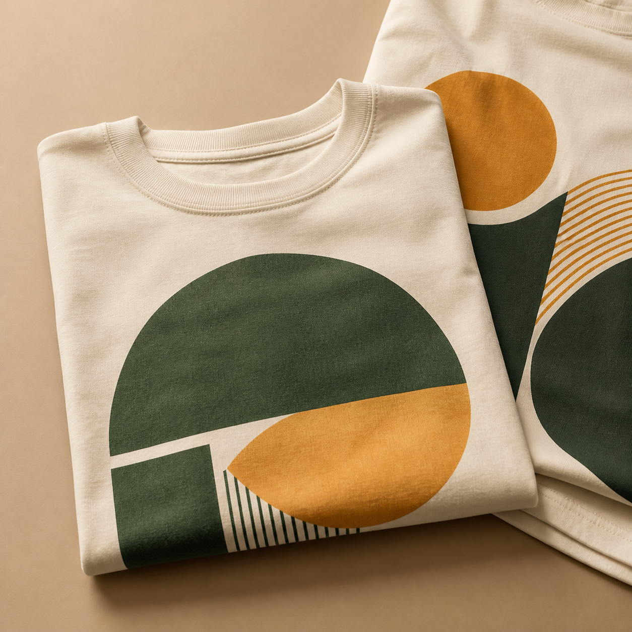 Generic custom T-shirt with a tasteful screen-printed design